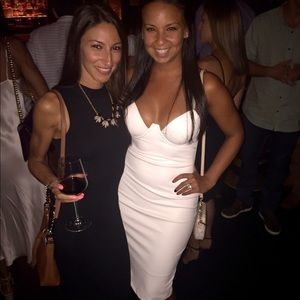 White, pleather dress